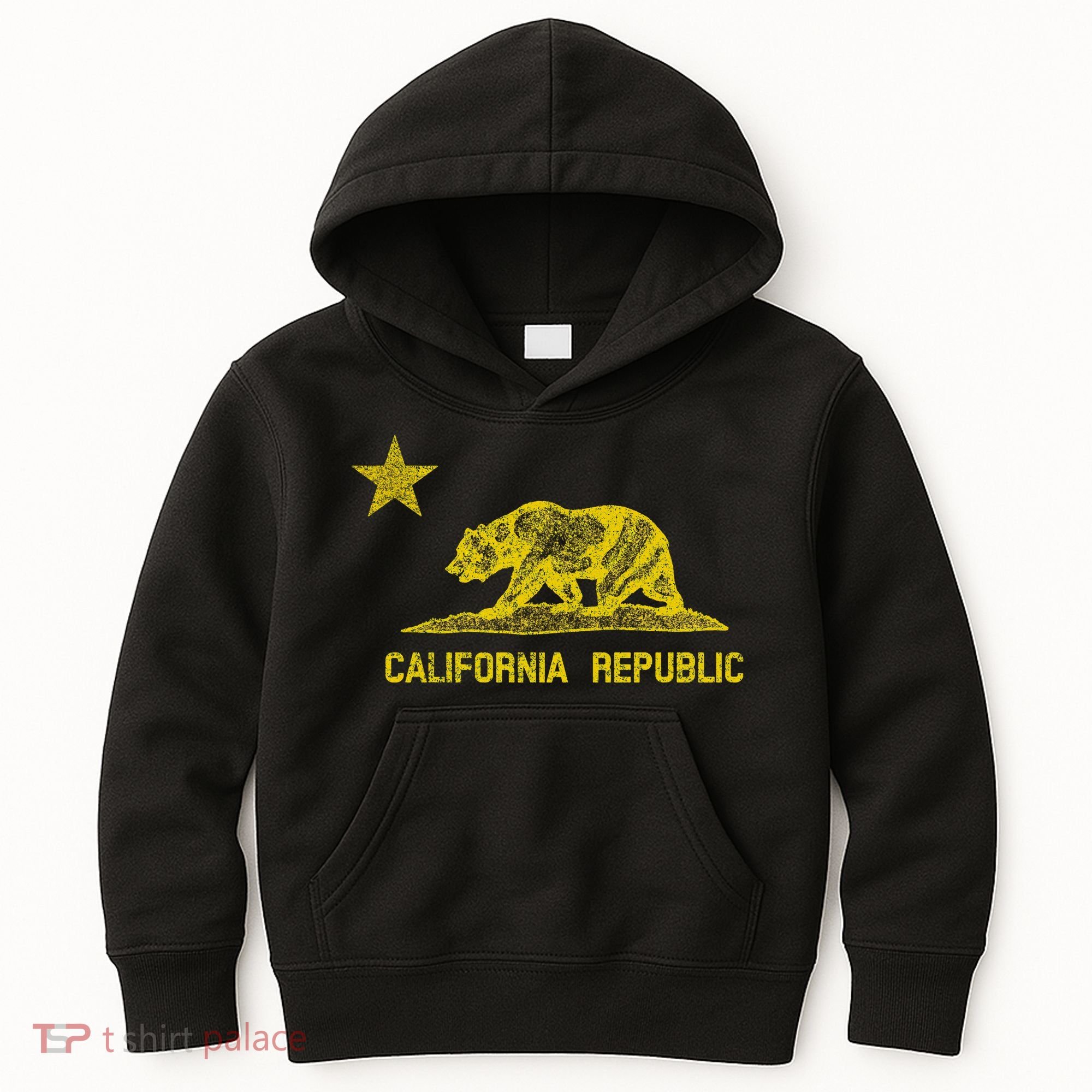 Golden California Republic Bear Flag Kids Hoodie