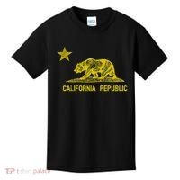 Golden California Republic Bear Flag Kids T-Shirt thumb 0