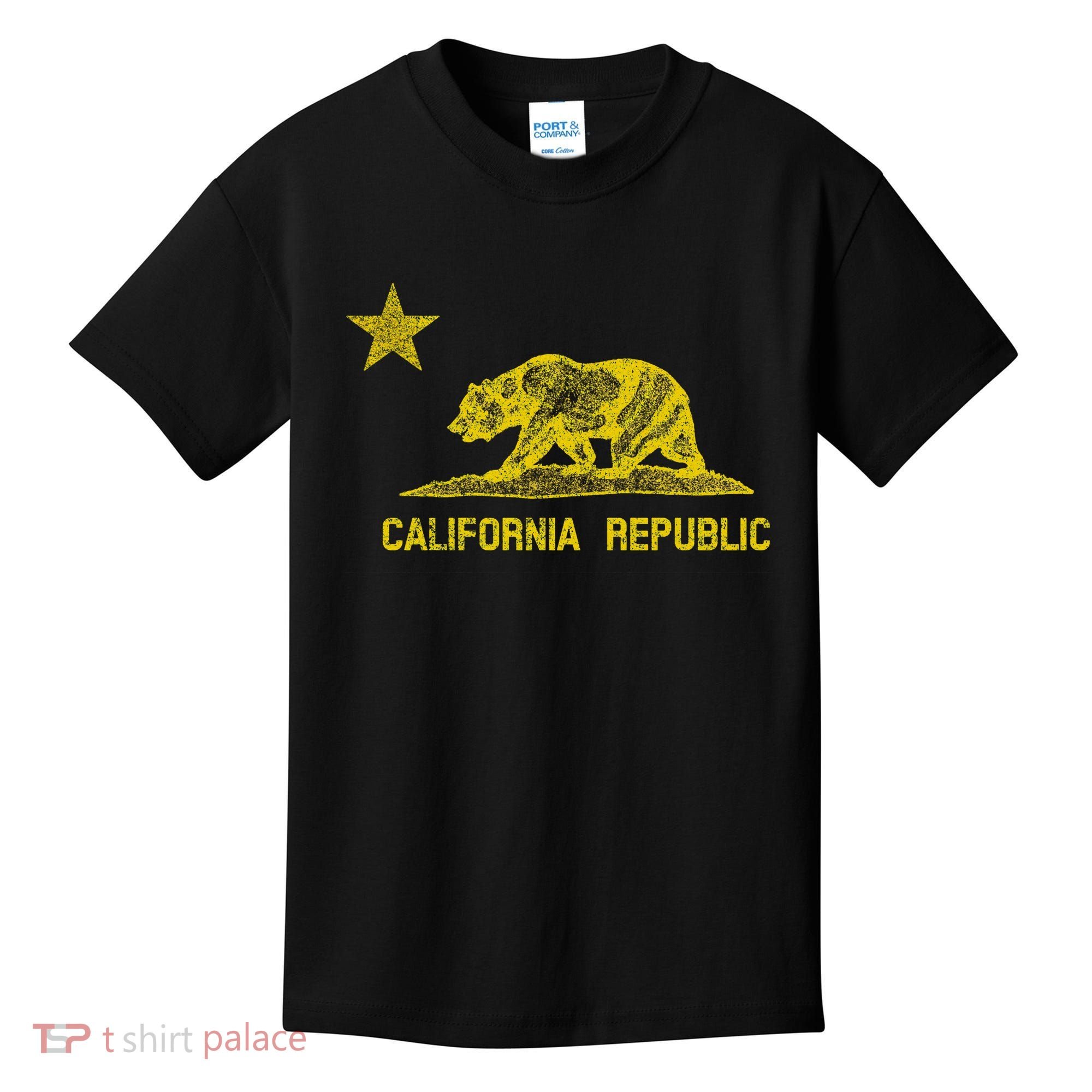 Golden California Republic Bear Flag Kids T-Shirt