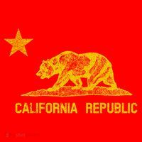 Golden California Republic Bear Flag Santa Hat thumb 1