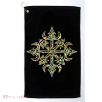 Golden Chaos Star Golf Towel thumb 0