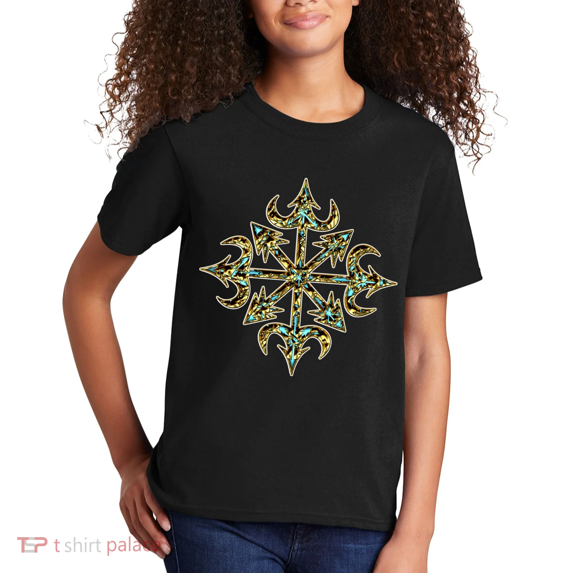 Golden Chaos Star Kids T-Shirt