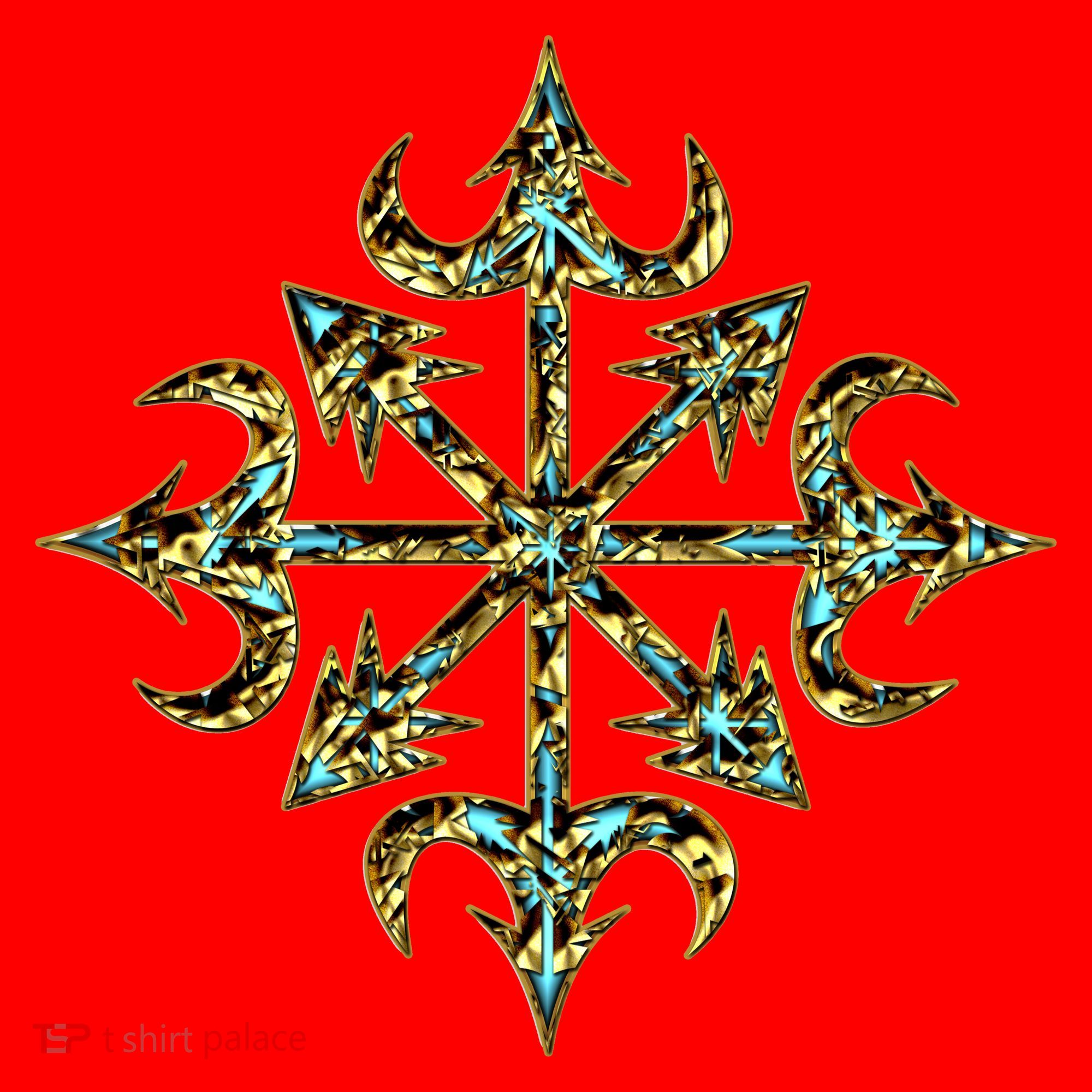 Golden Chaos Star Santa Hat