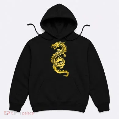 Golden Chinese Dragon Hoodie