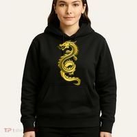 Golden Chinese Dragon Hoodie thumb 5