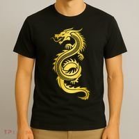 Golden Chinese Dragon T-Shirt thumb 3