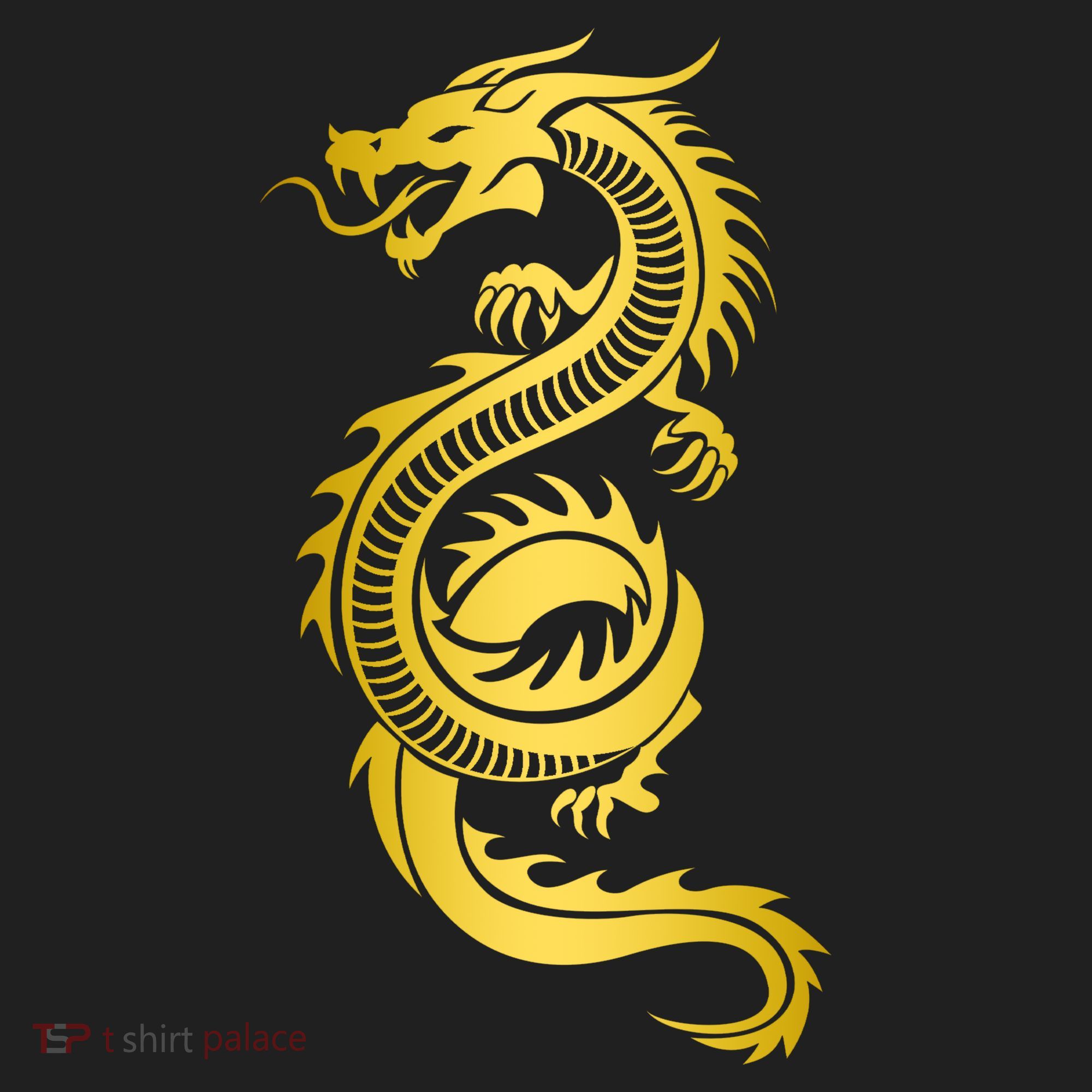 Golden Chinese Dragon Beanie