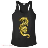 Golden Chinese Dragon Ladies PosiCharge Competitor Racerback Tank thumb 0