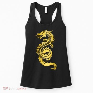 Golden Chinese Dragon Women's Tank Top