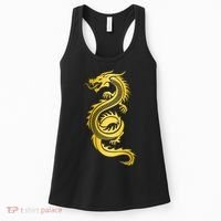 Golden Chinese Dragon Women's Tank Top thumb 0