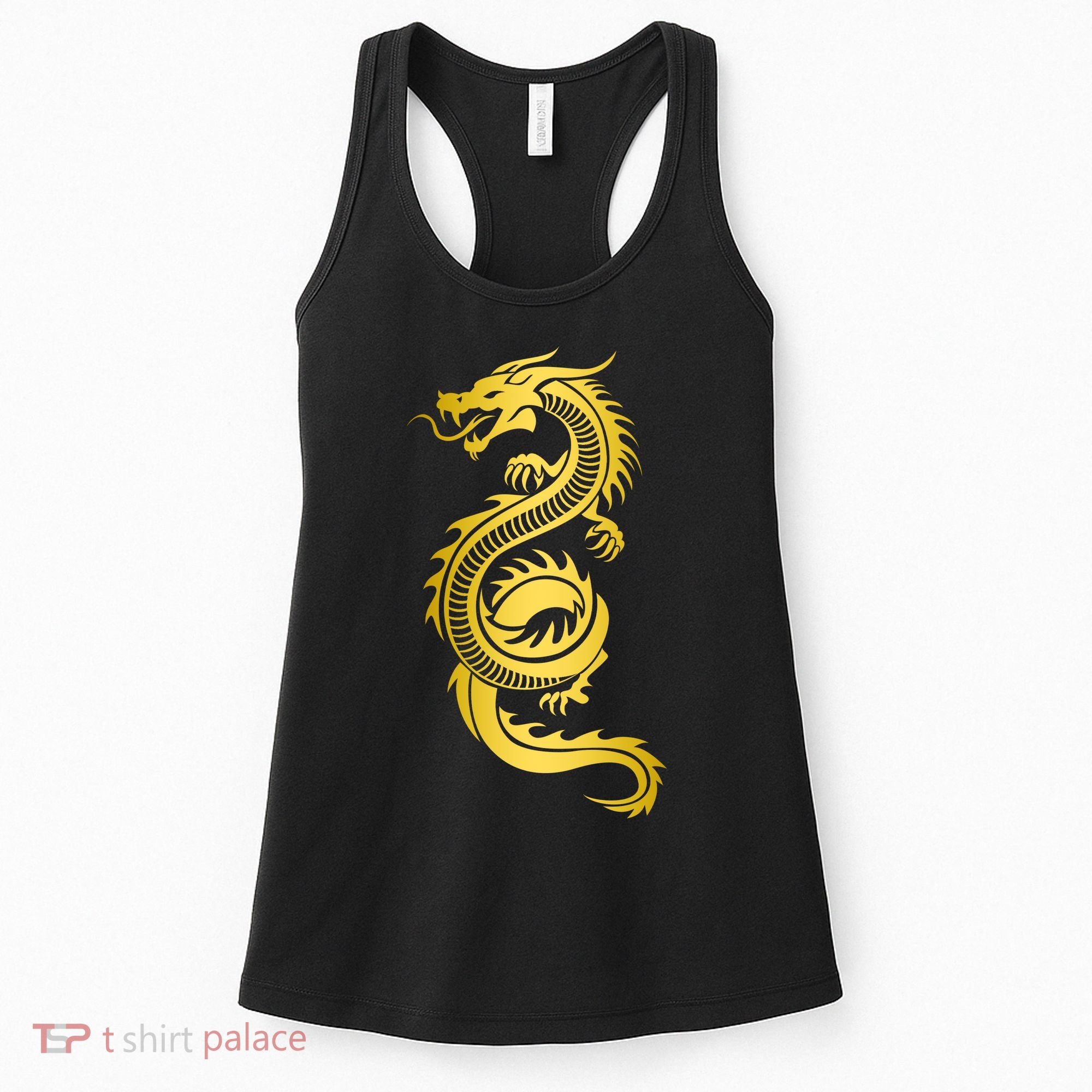Golden Chinese Dragon Women's Tank Top