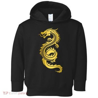 Golden Chinese Dragon Toddler Hoodie