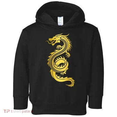 Golden Chinese Dragon Toddler Hoodie