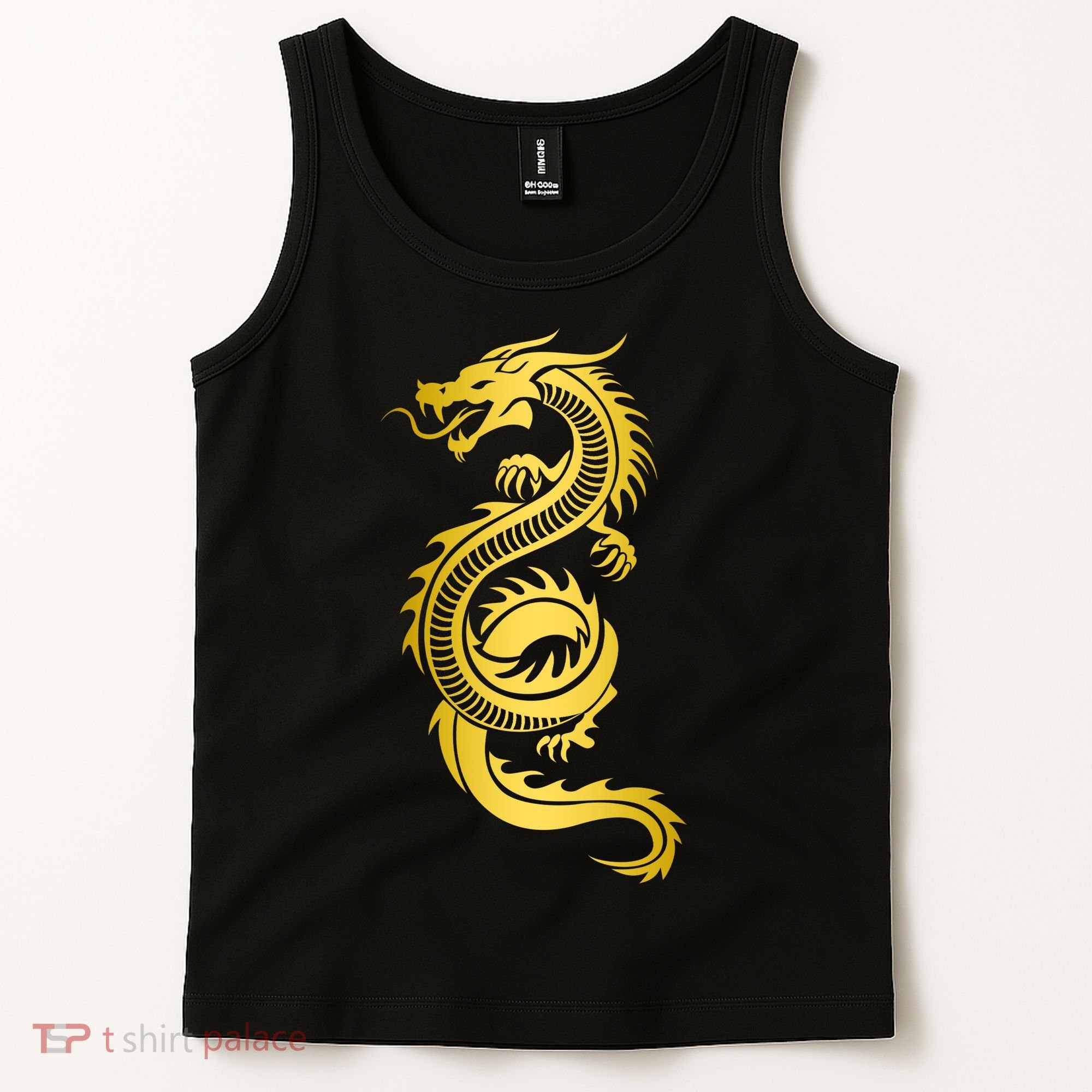 Golden Chinese Dragon Tank Top