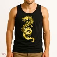 Golden Chinese Dragon Tank Top thumb 3