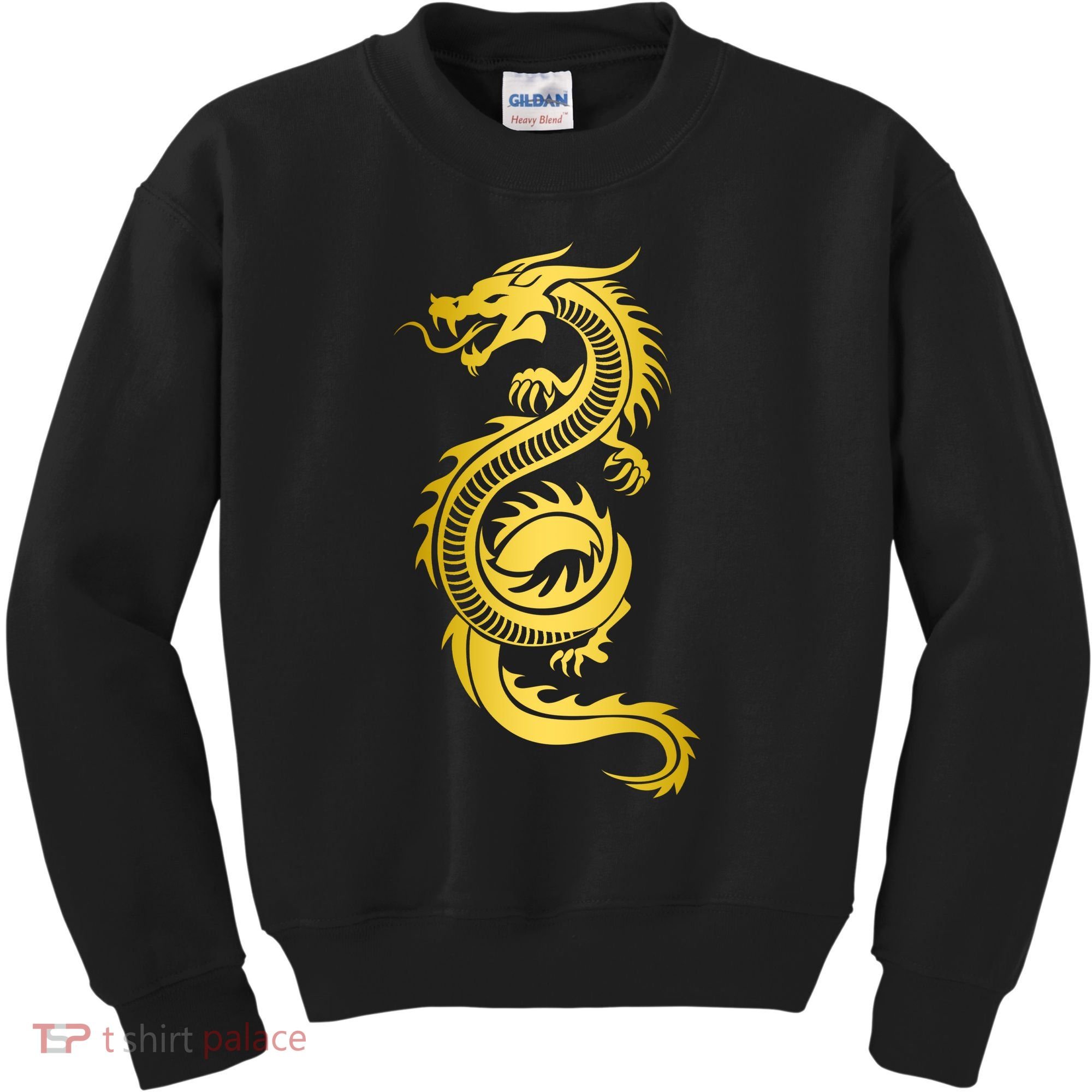 Golden Chinese Dragon Kids Sweatshirt