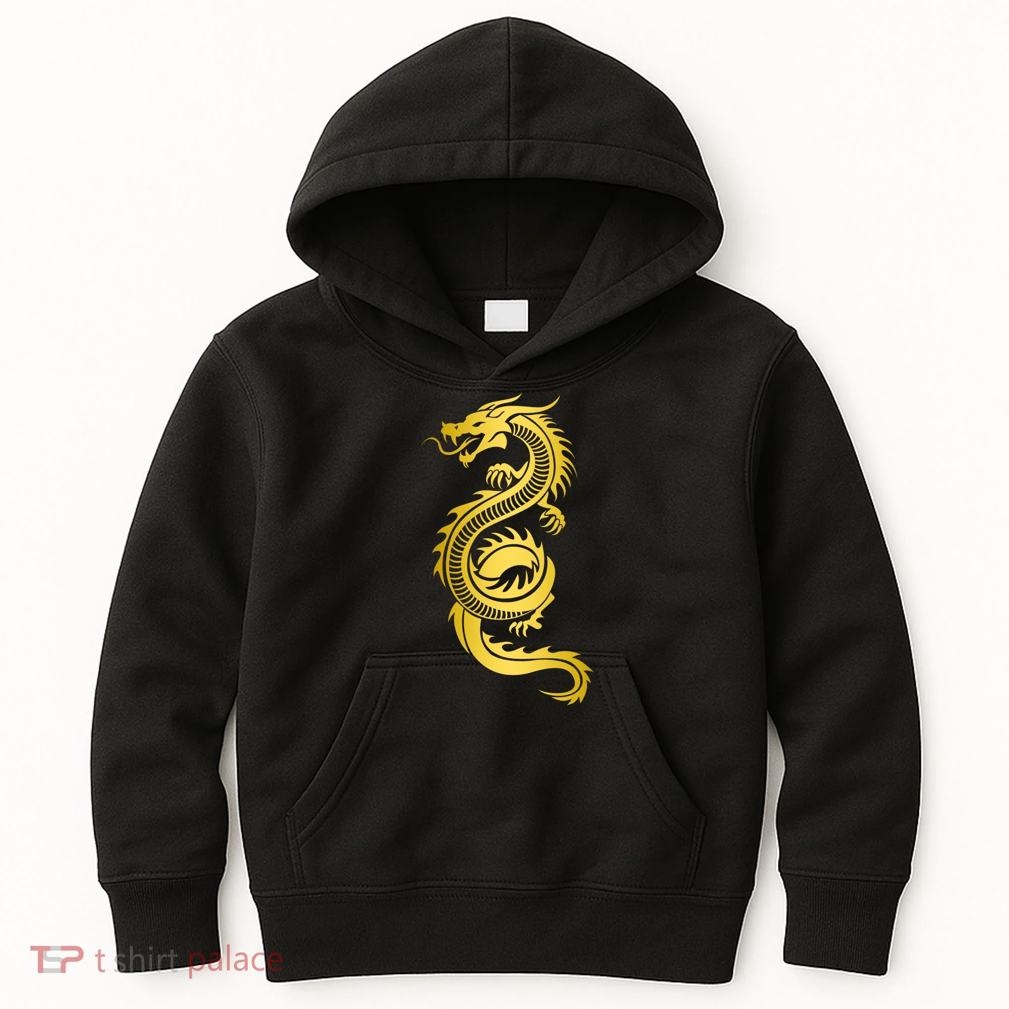 Golden Chinese Dragon Kids Hoodie