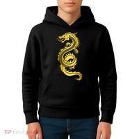 Golden Chinese Dragon Kids Hoodie thumb 4
