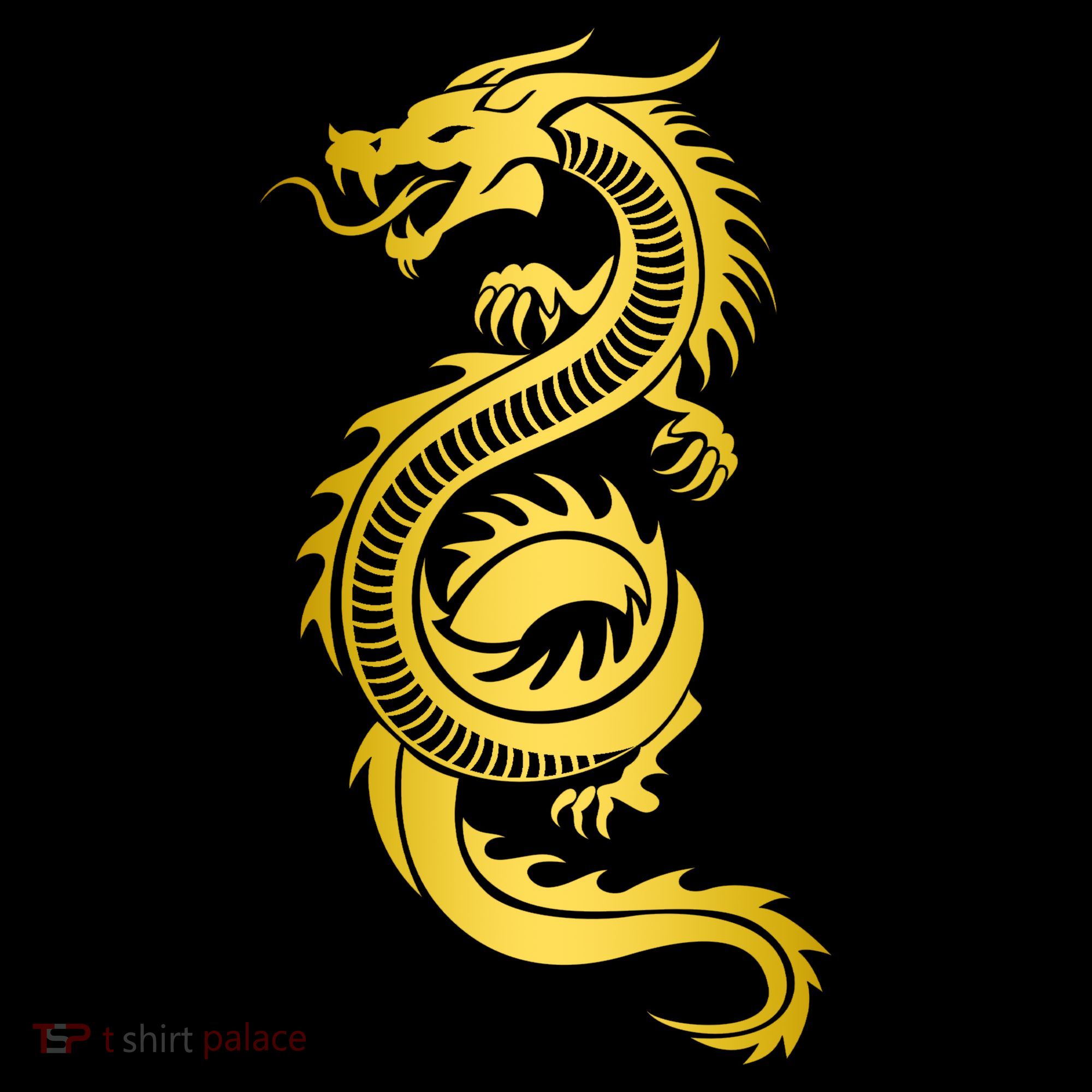 Golden Chinese Dragon Kids T-Shirt