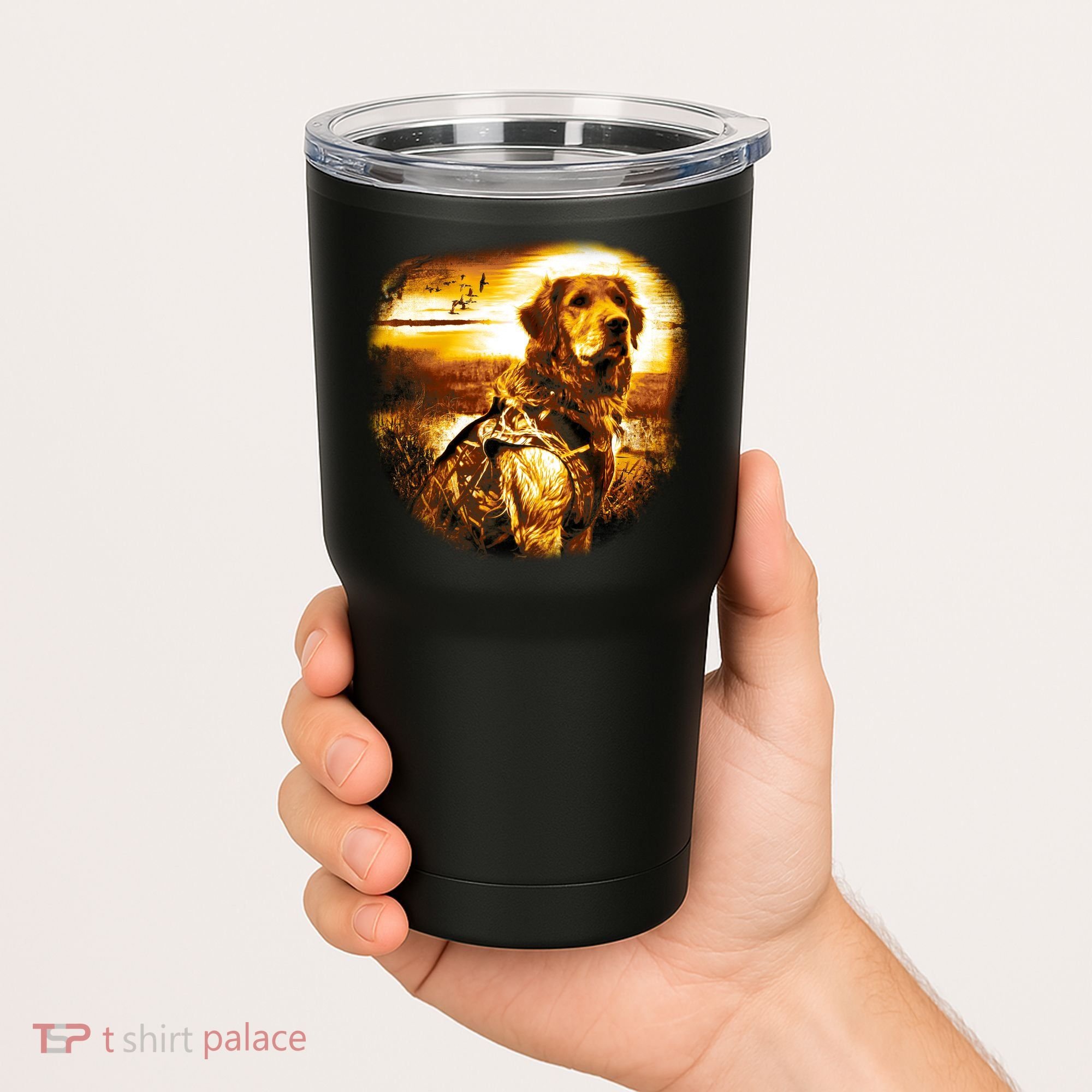 Golden Hunter Retriever Dog Tumbler