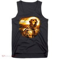 Golden Hunter Retriever Dog Tank Top thumb 0