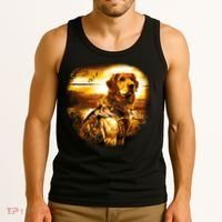 Golden Hunter Retriever Dog Tank Top thumb 3
