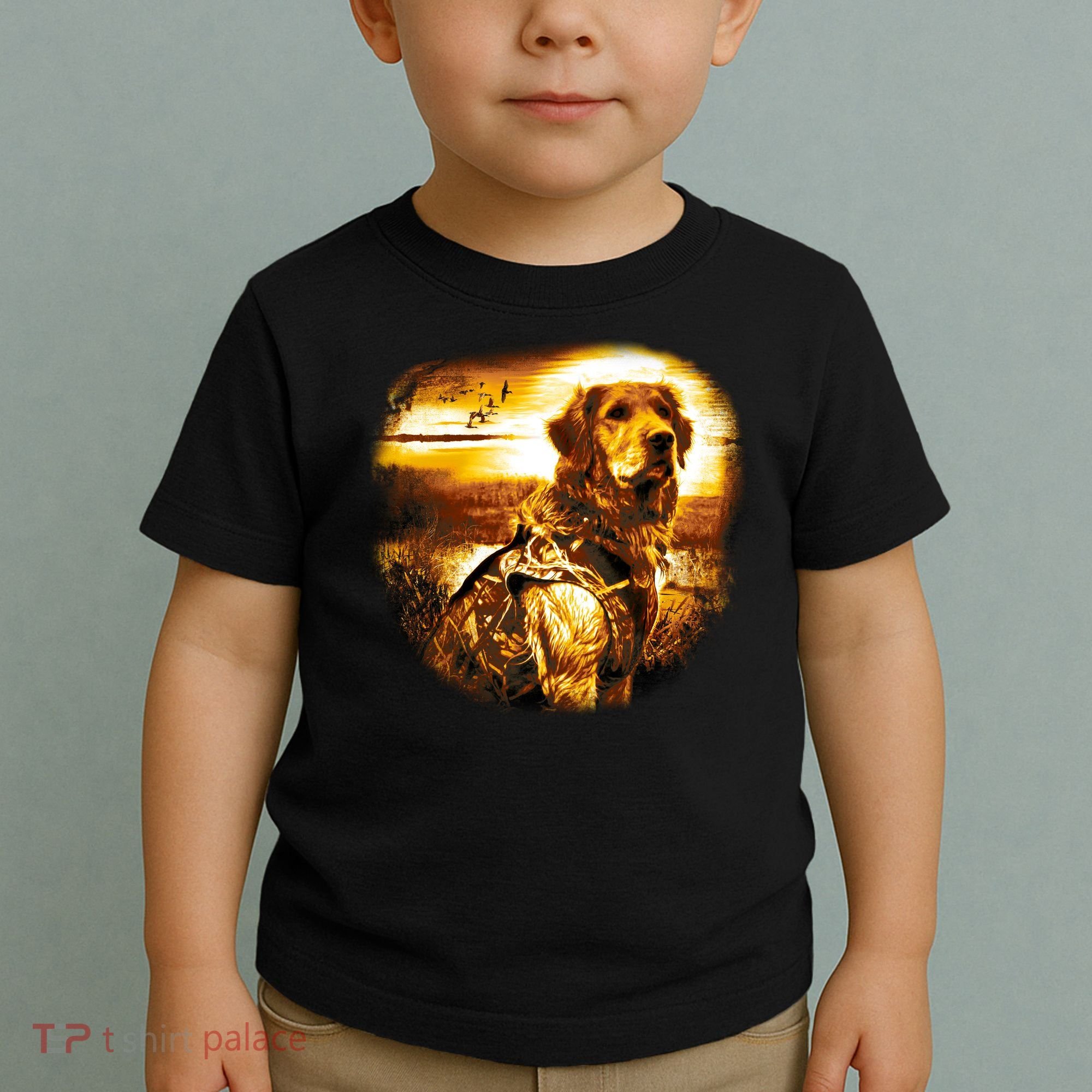Golden Hunter Retriever Dog Toddler T-Shirt