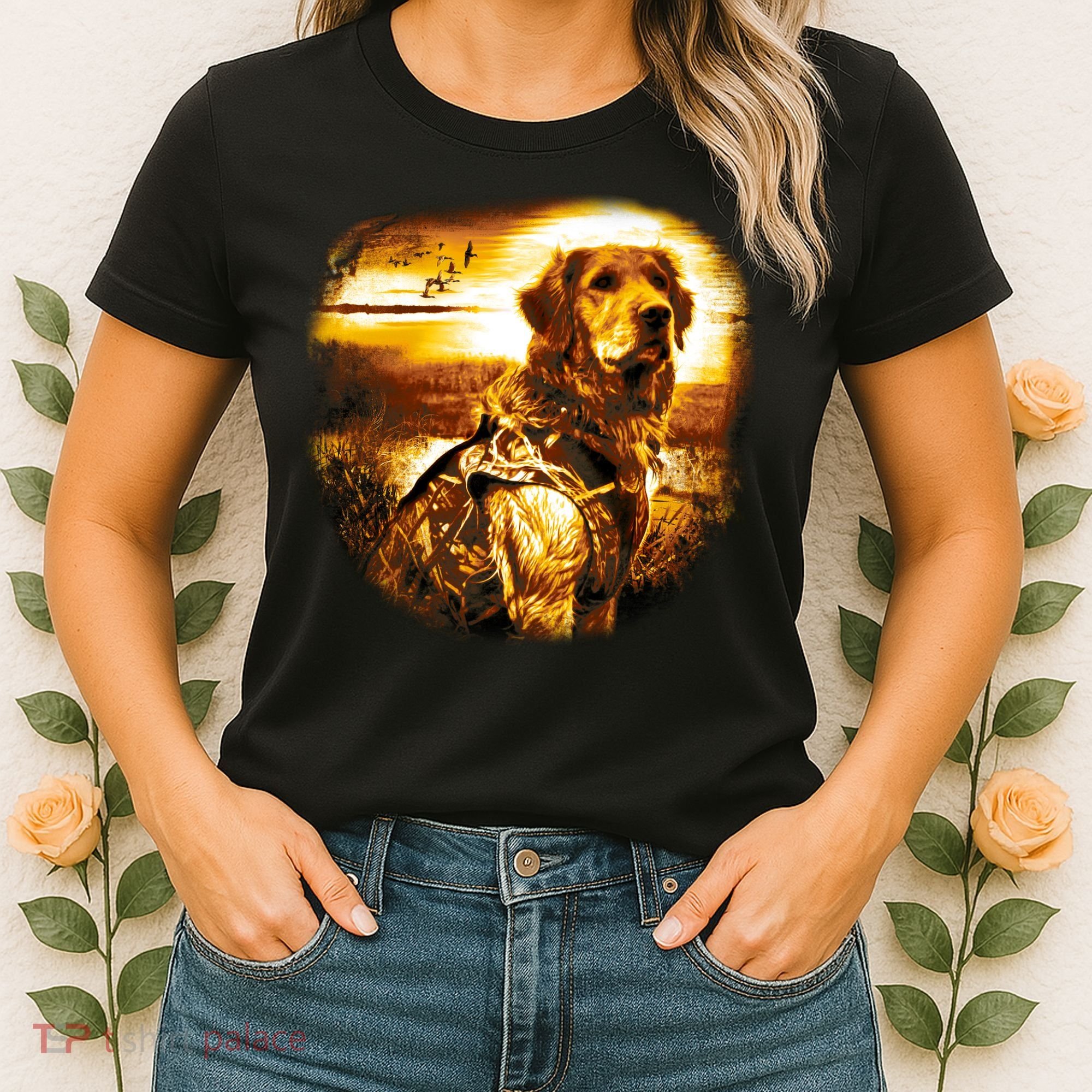 Golden Hunter Retriever Dog Women's T-Shirt