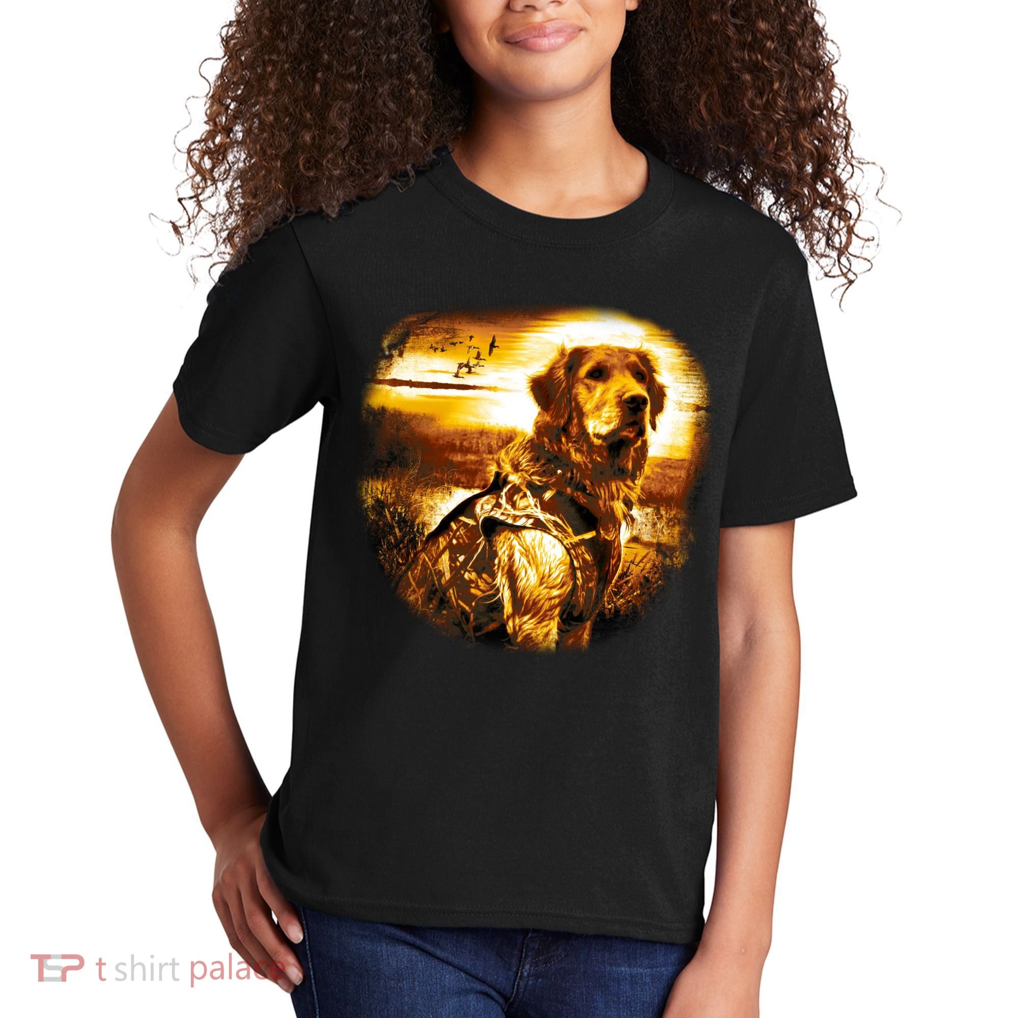 Golden Hunter Retriever Dog Kids T-Shirt