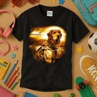 Golden Hunter Retriever Dog Kids T-Shirt thumb 3