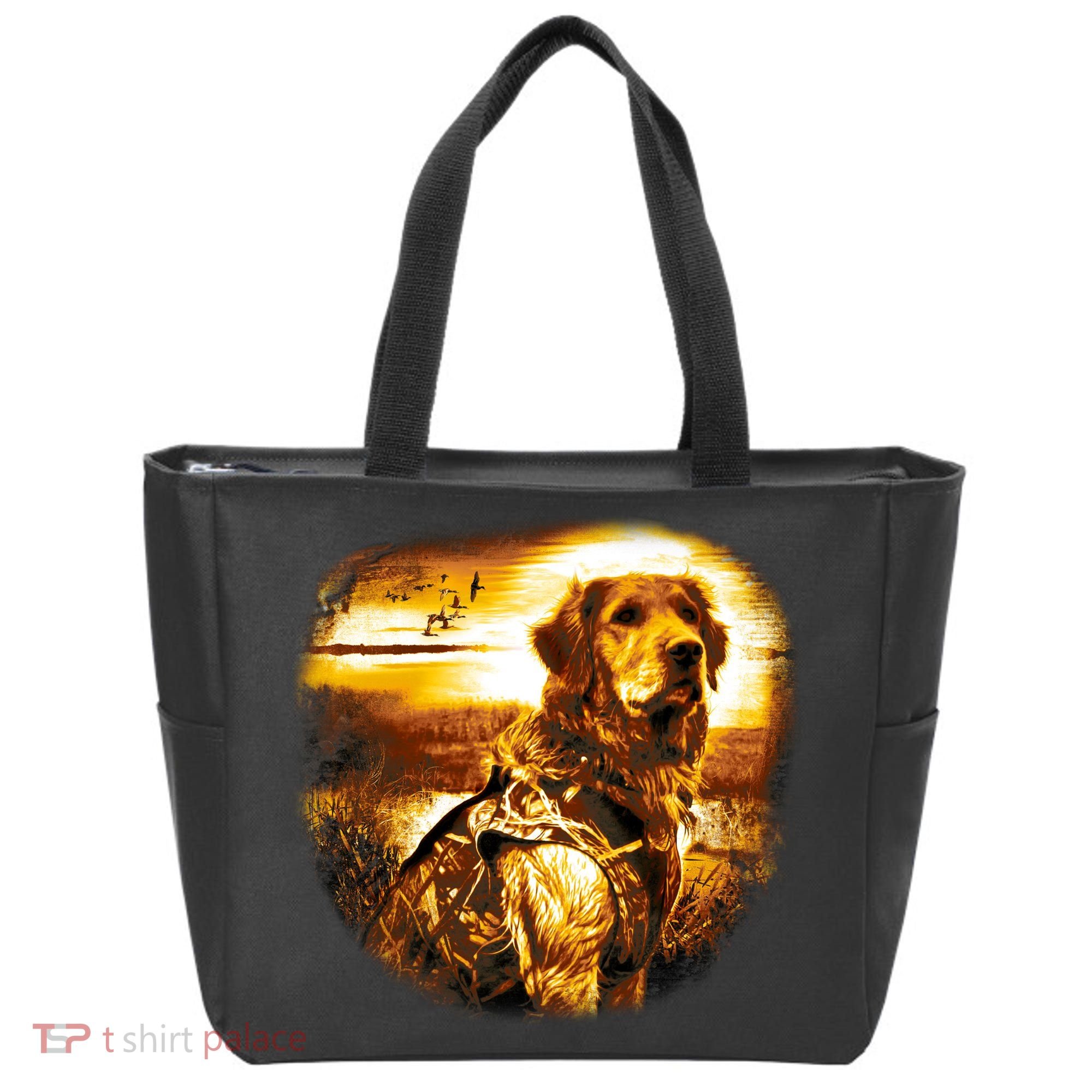 Golden Hunter Retriever Dog Tote Bag