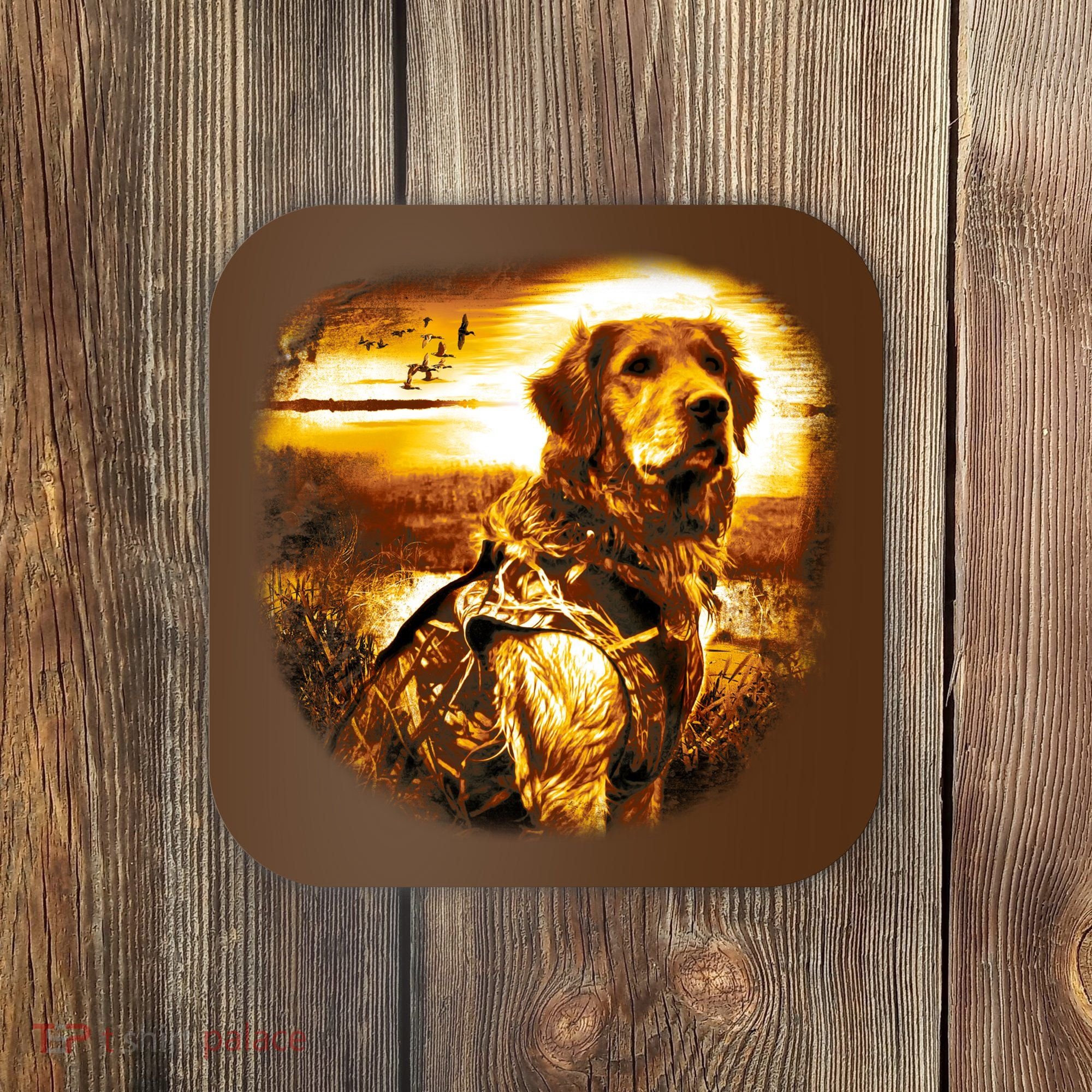 Golden Hunter Retriever Dog Coaster