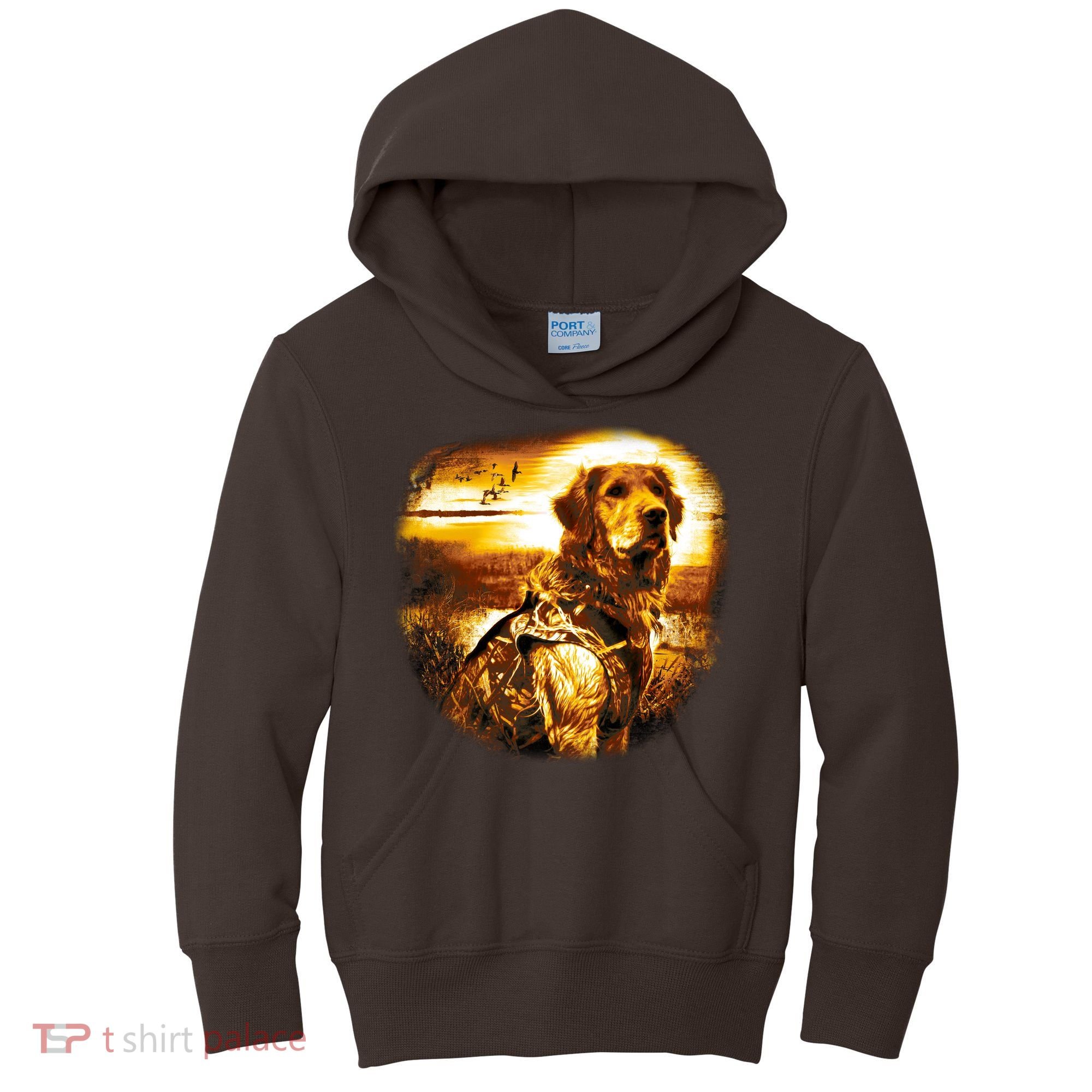 Golden Hunter Retriever Dog Kids Hoodie