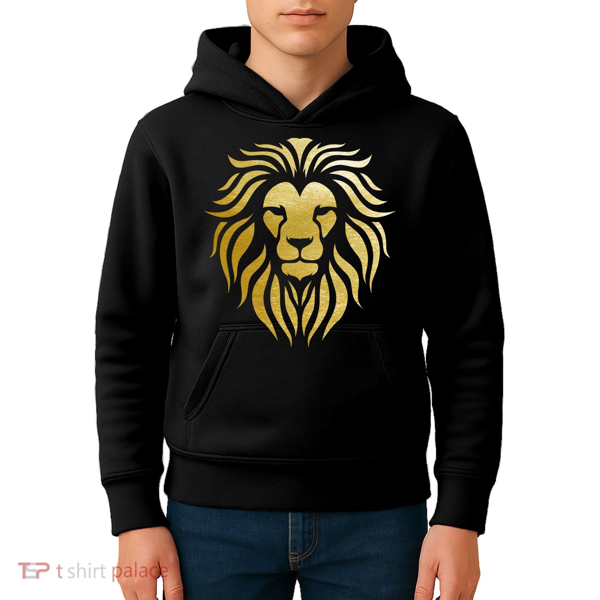 Golden King Lion Kids Hoodie