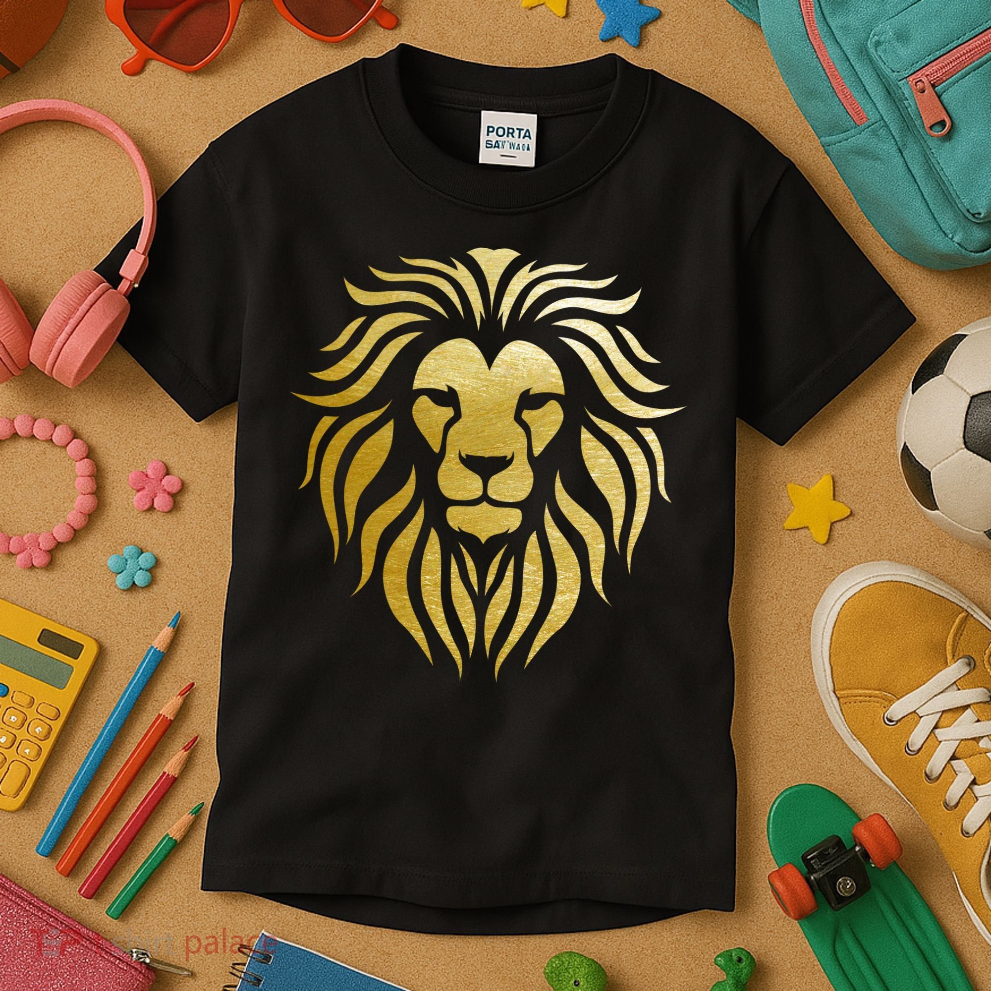 Golden King Lion Kids T-Shirt