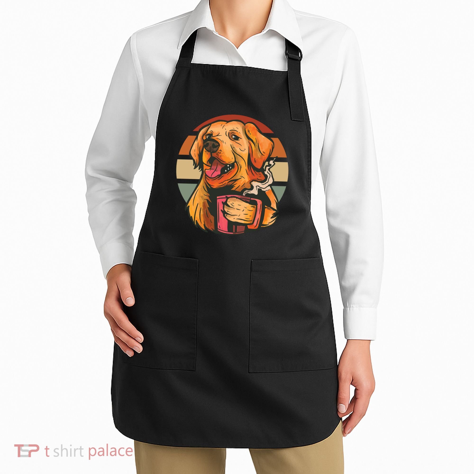 Golden Retriever Dog Coffee Apron