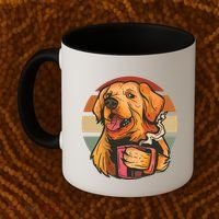 Golden Retriever Dog Coffee Coffee Mug thumb 2
