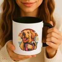 Golden Retriever Dog Coffee Coffee Mug thumb 3