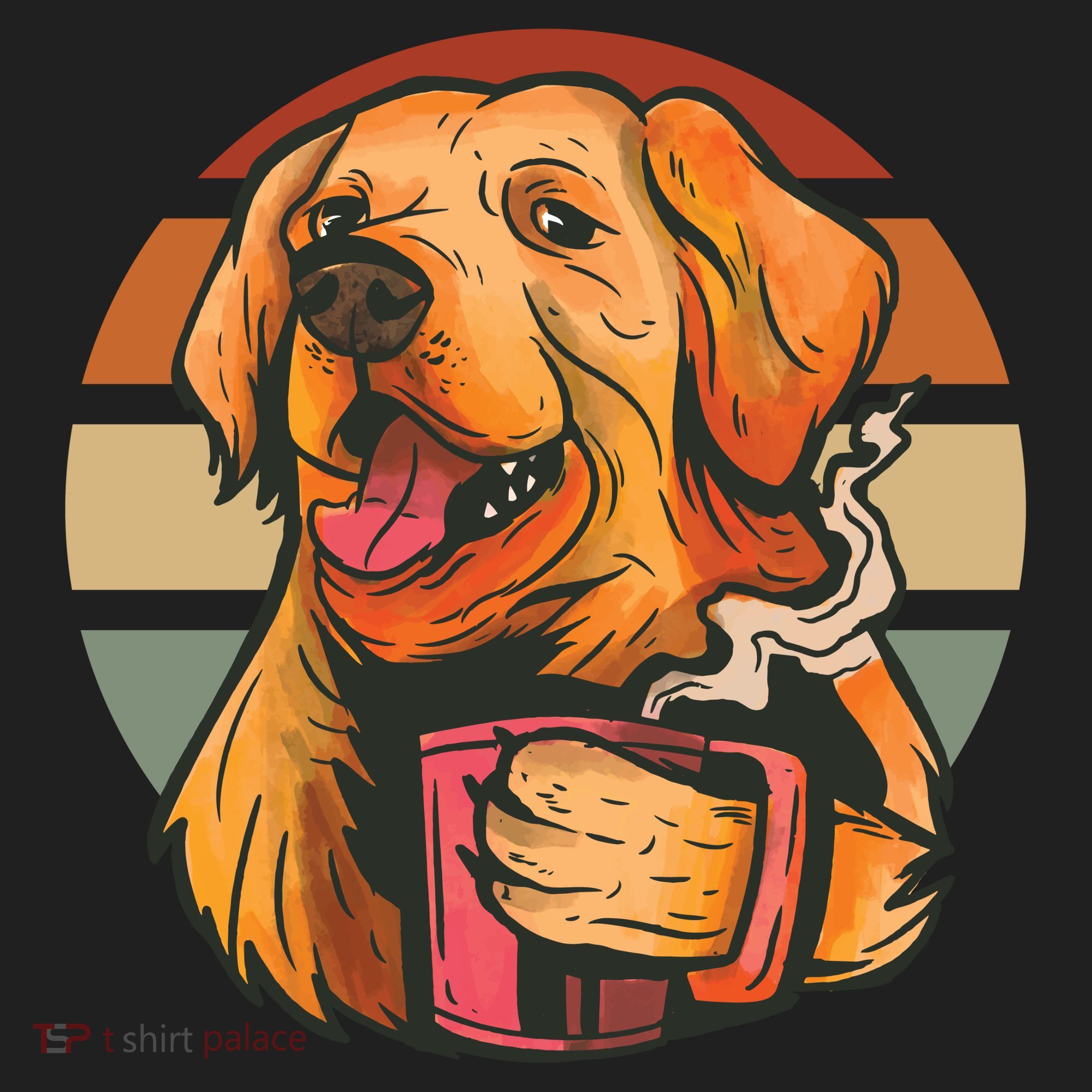 Golden Retriever Dog Coffee Hat