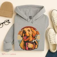 Golden Retriever Dog Coffee Hoodie thumb 4