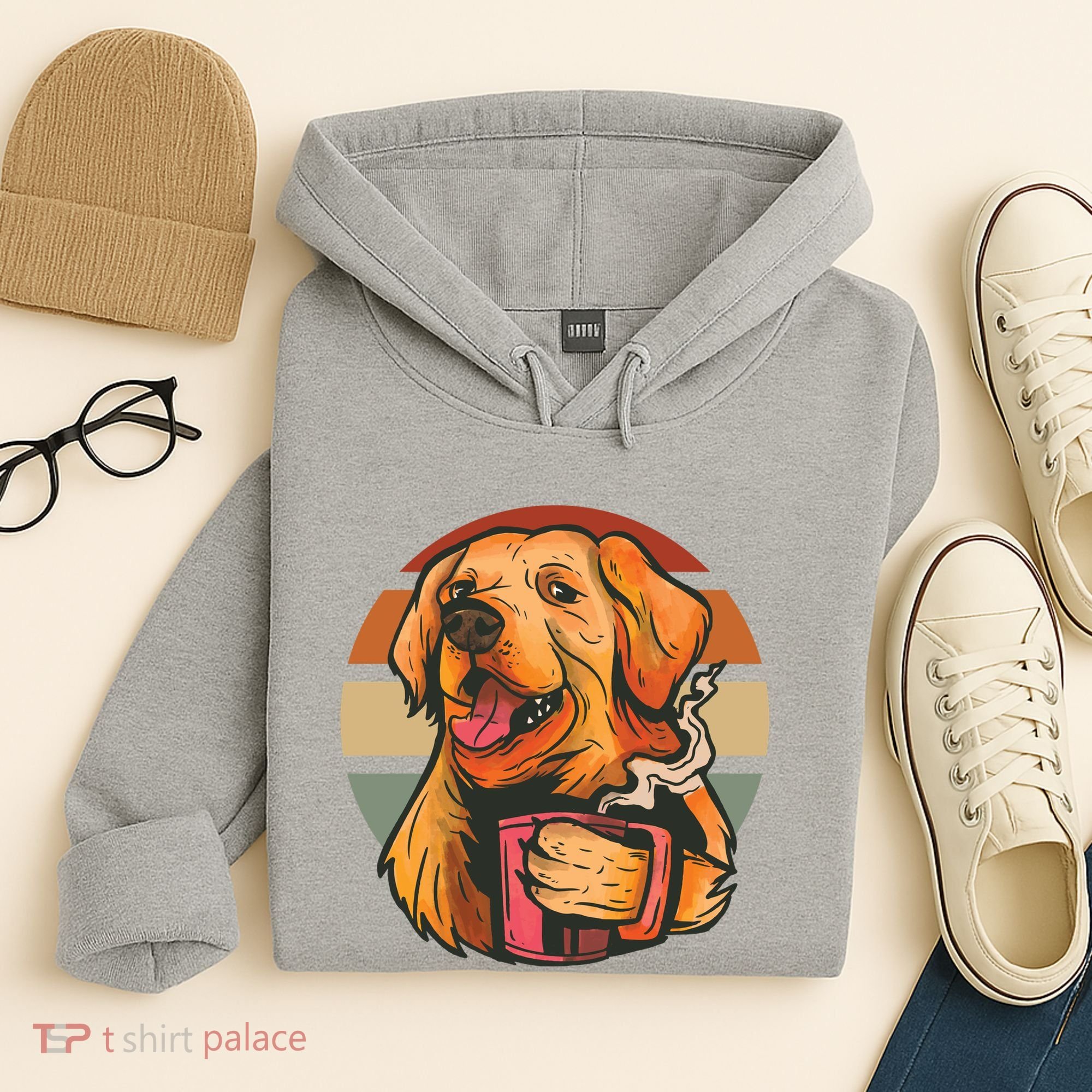 Golden Retriever Dog Coffee Hoodie
