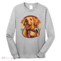 Golden Retriever Dog Coffee Long Sleeve Shirt thumb 0
