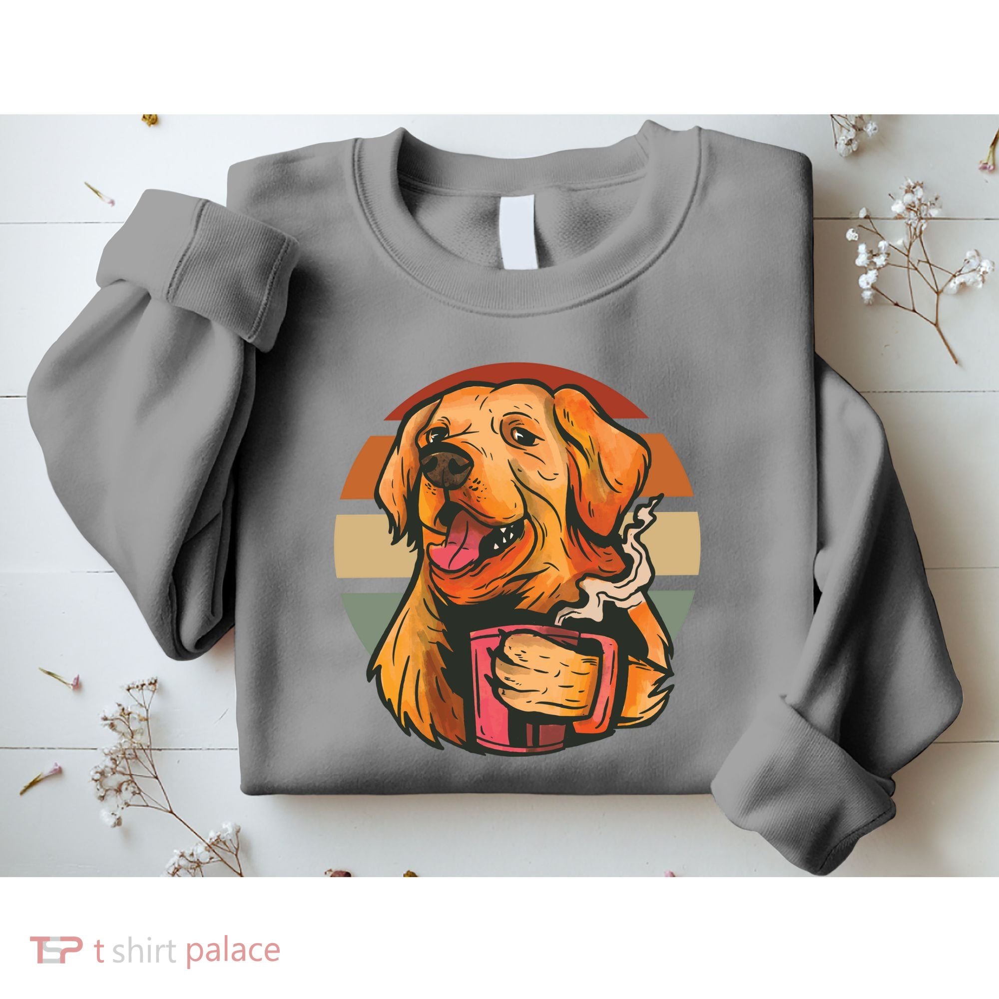 Golden Retriever Dog Coffee Sweatshirt