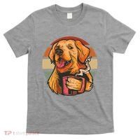 Golden Retriever Dog Coffee T-Shirt thumb 0