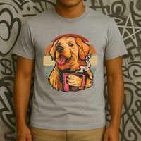Golden Retriever Dog Coffee T-Shirt thumb 3