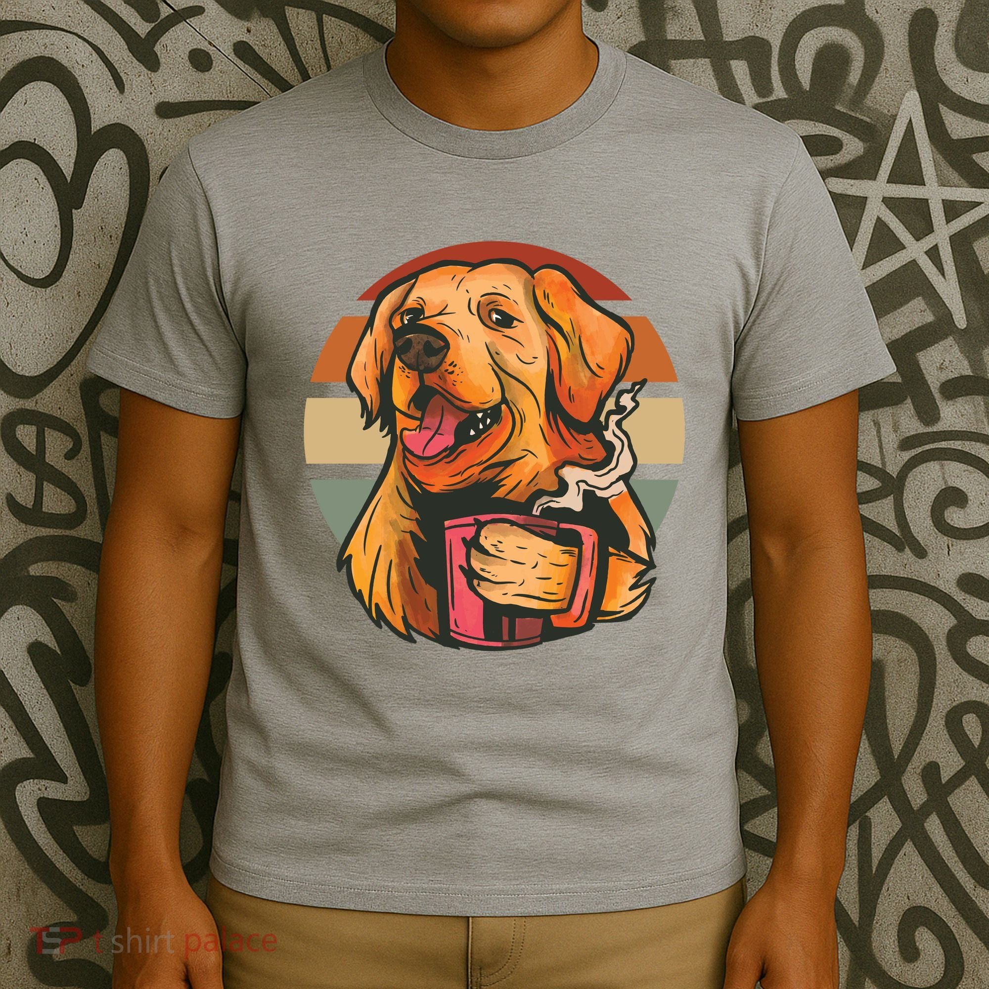 Golden Retriever Dog Coffee T-Shirt
