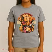 Golden Retriever Dog Coffee T-Shirt thumb 4