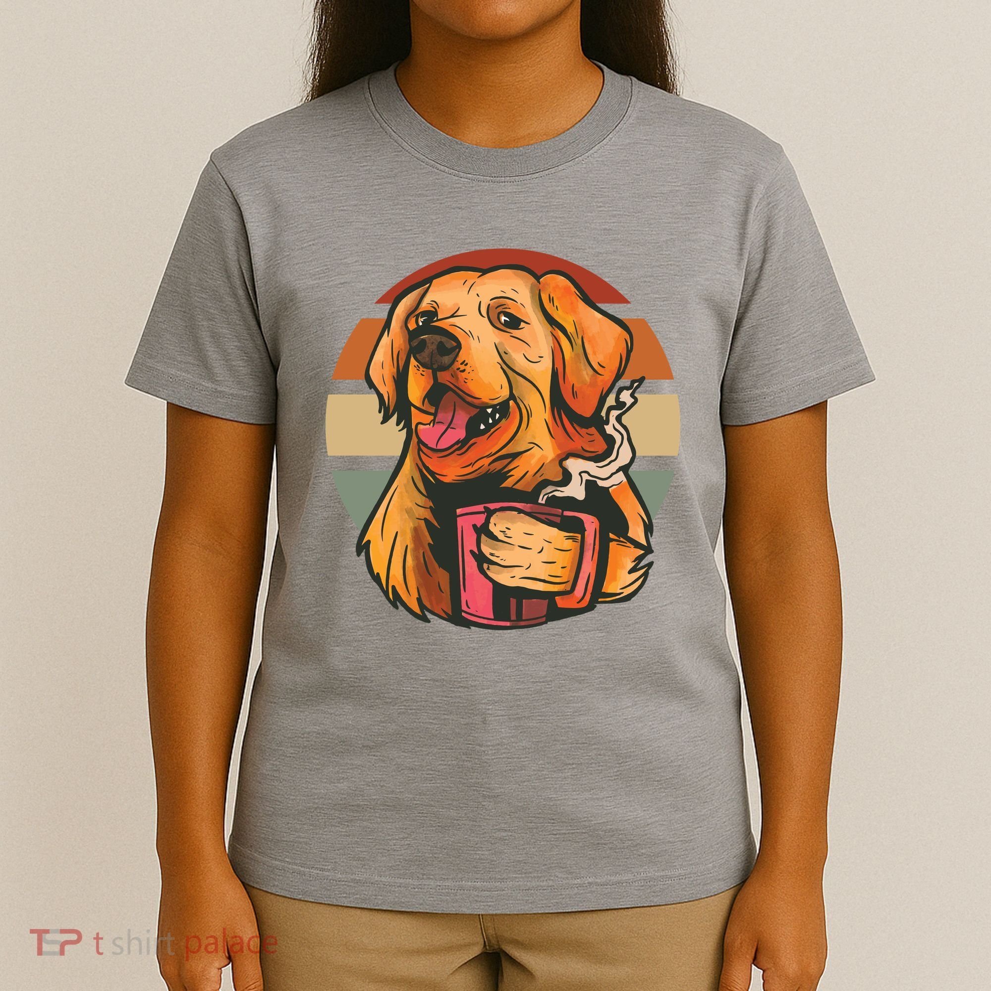 Golden Retriever Dog Coffee T-Shirt