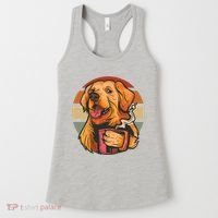 Golden Retriever Dog Coffee Women's Tank Top thumb 0