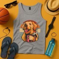 Golden Retriever Dog Coffee Tank Top thumb 4